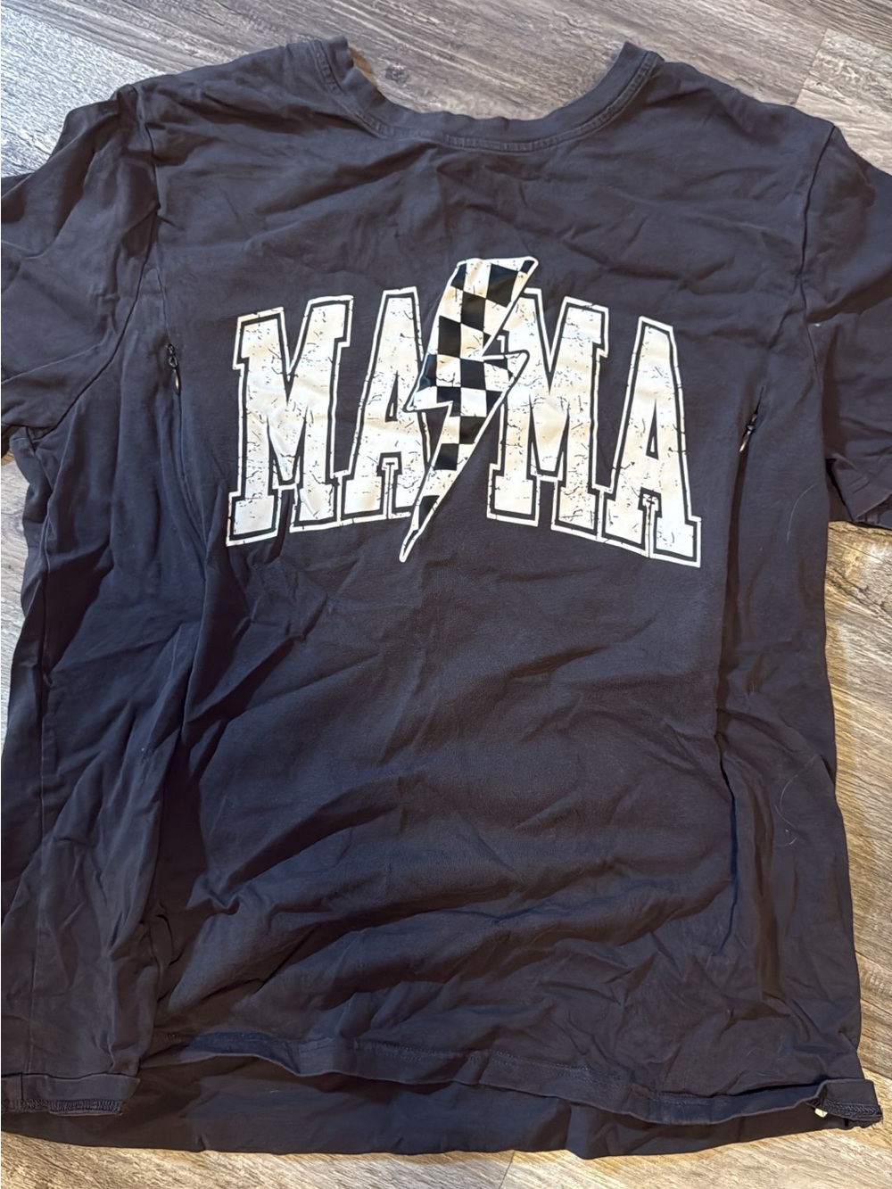 Black "Mama" breastfeeding shirt
